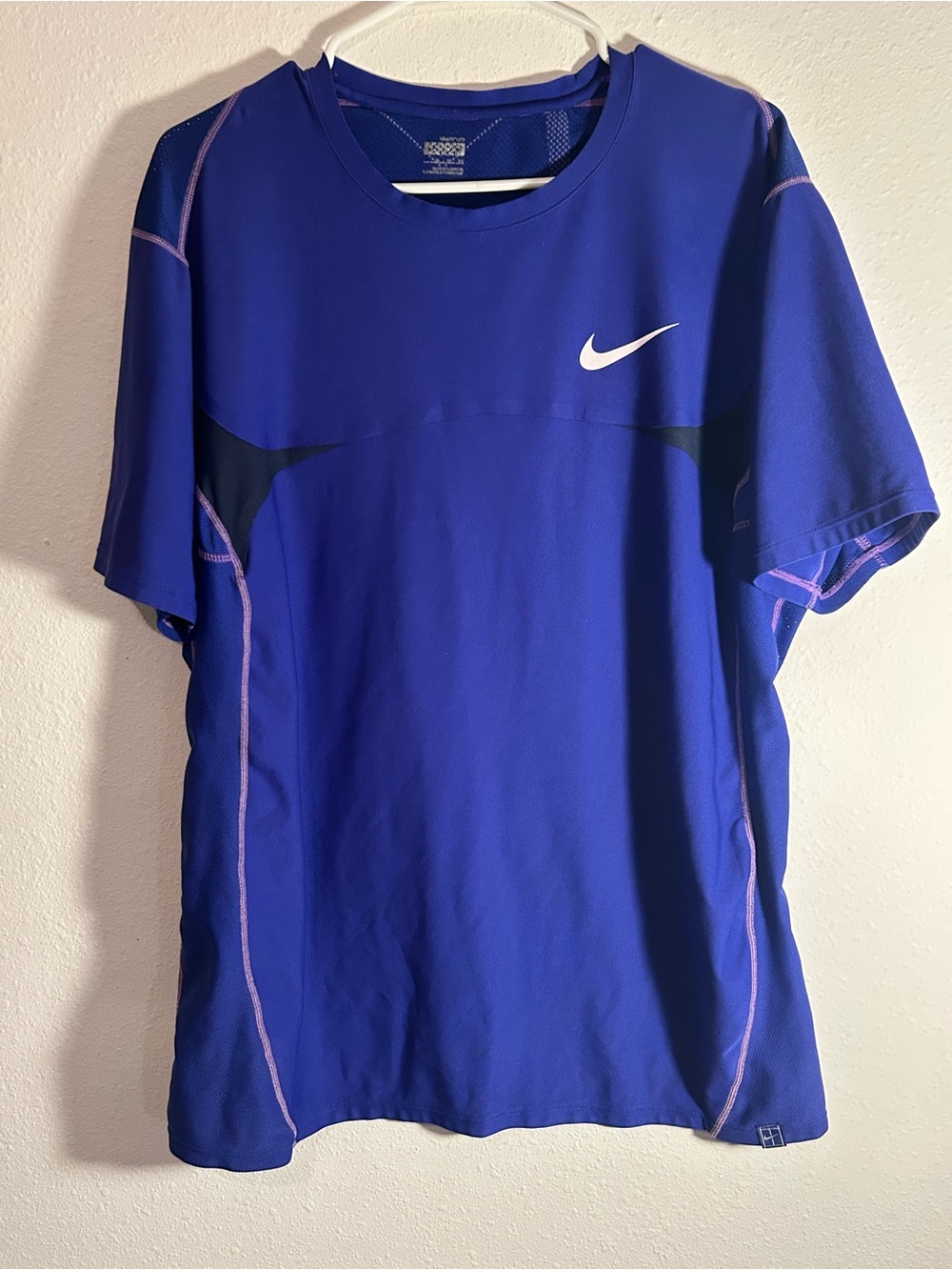 Nike Men’s Royal Blue Athletic Training Shirt with White Swoosh